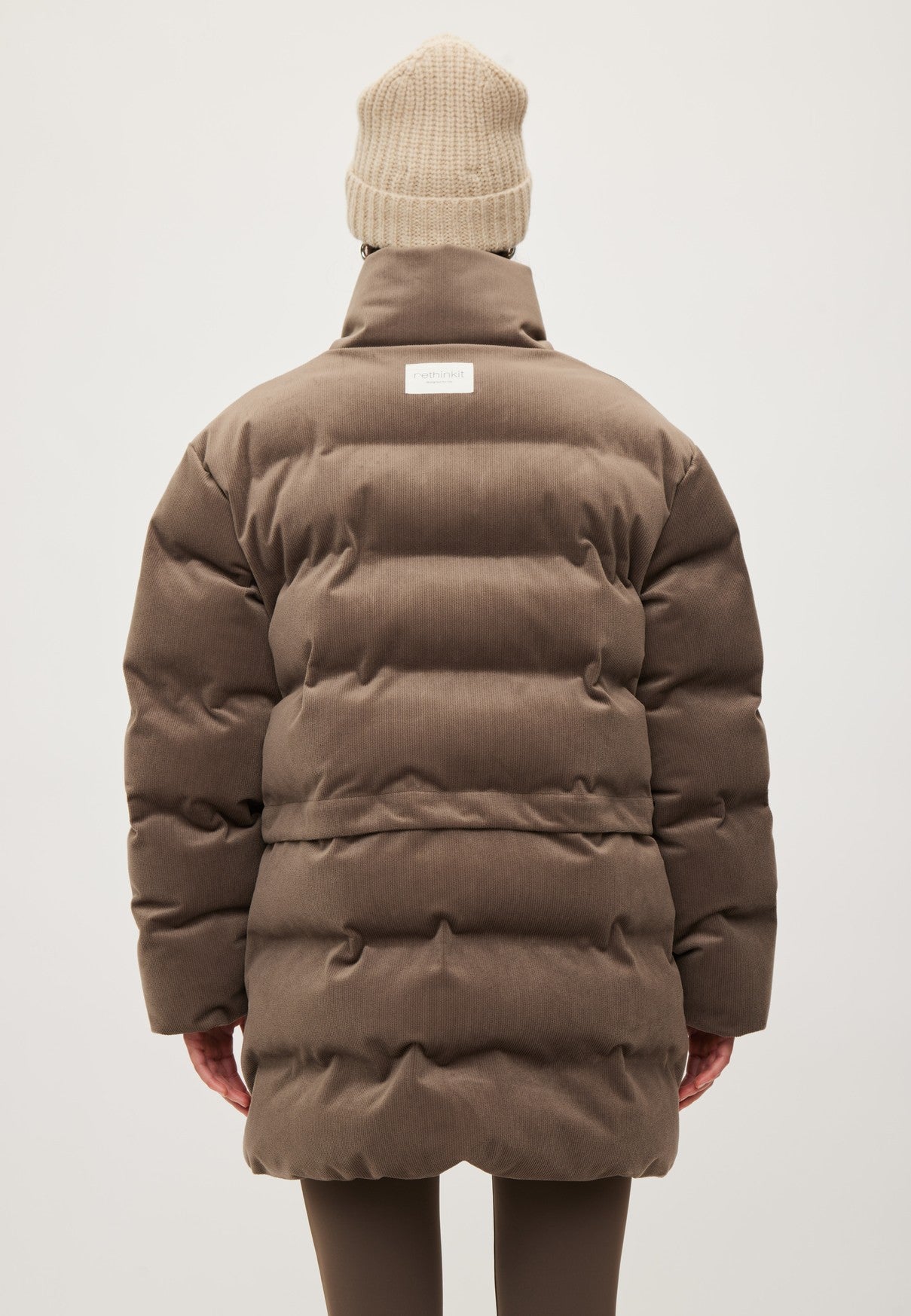 Rethinkit Jacket Puffer Hybrid Cord Jacket 3086 dark rock
