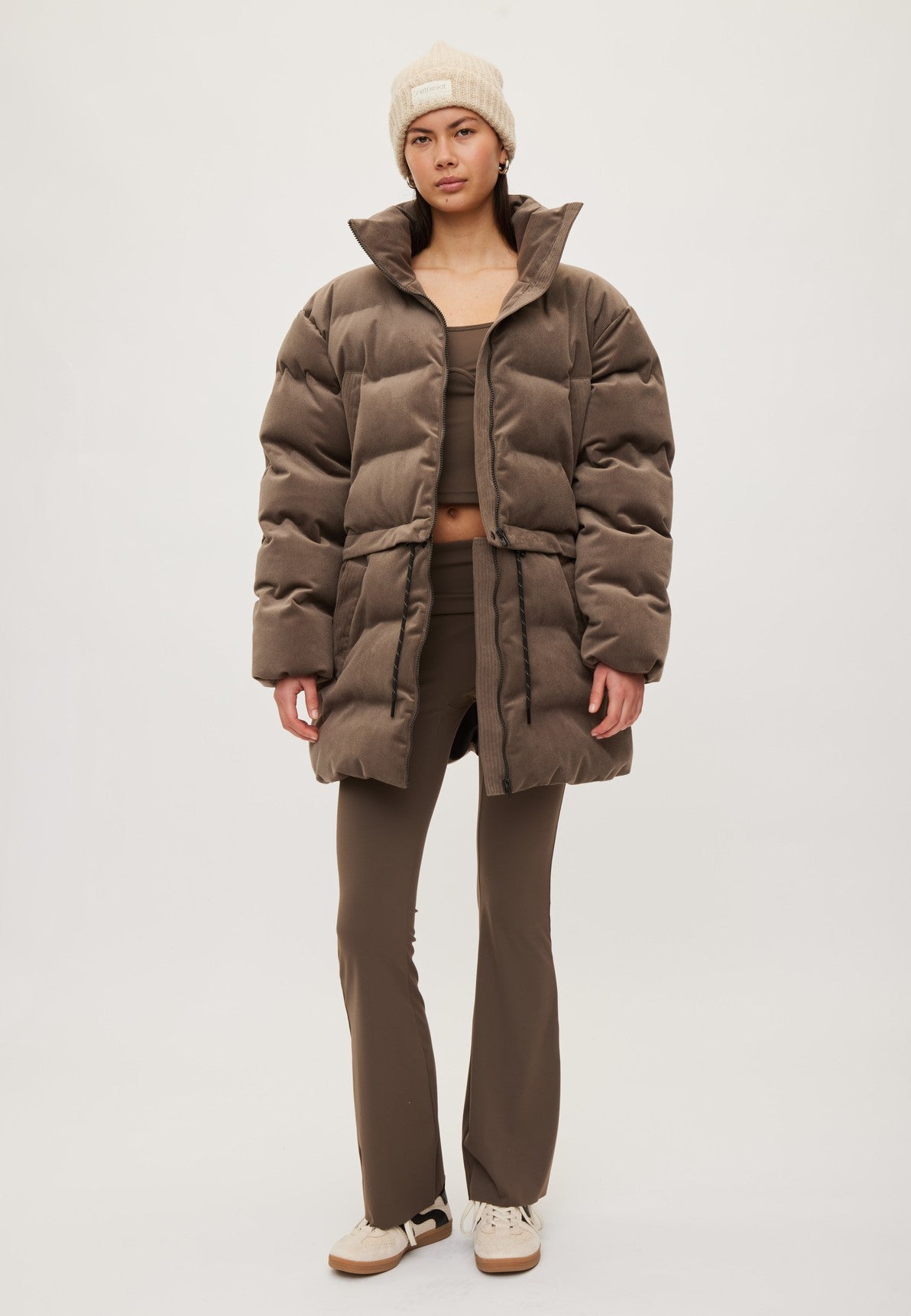 Rethinkit Jacket Puffer Hybrid Cord Jacket 3086 dark rock