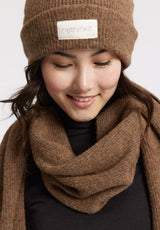 Rethinkit Knitted Wool Wide Scarf SNUG Acc 3237 warm melange brown