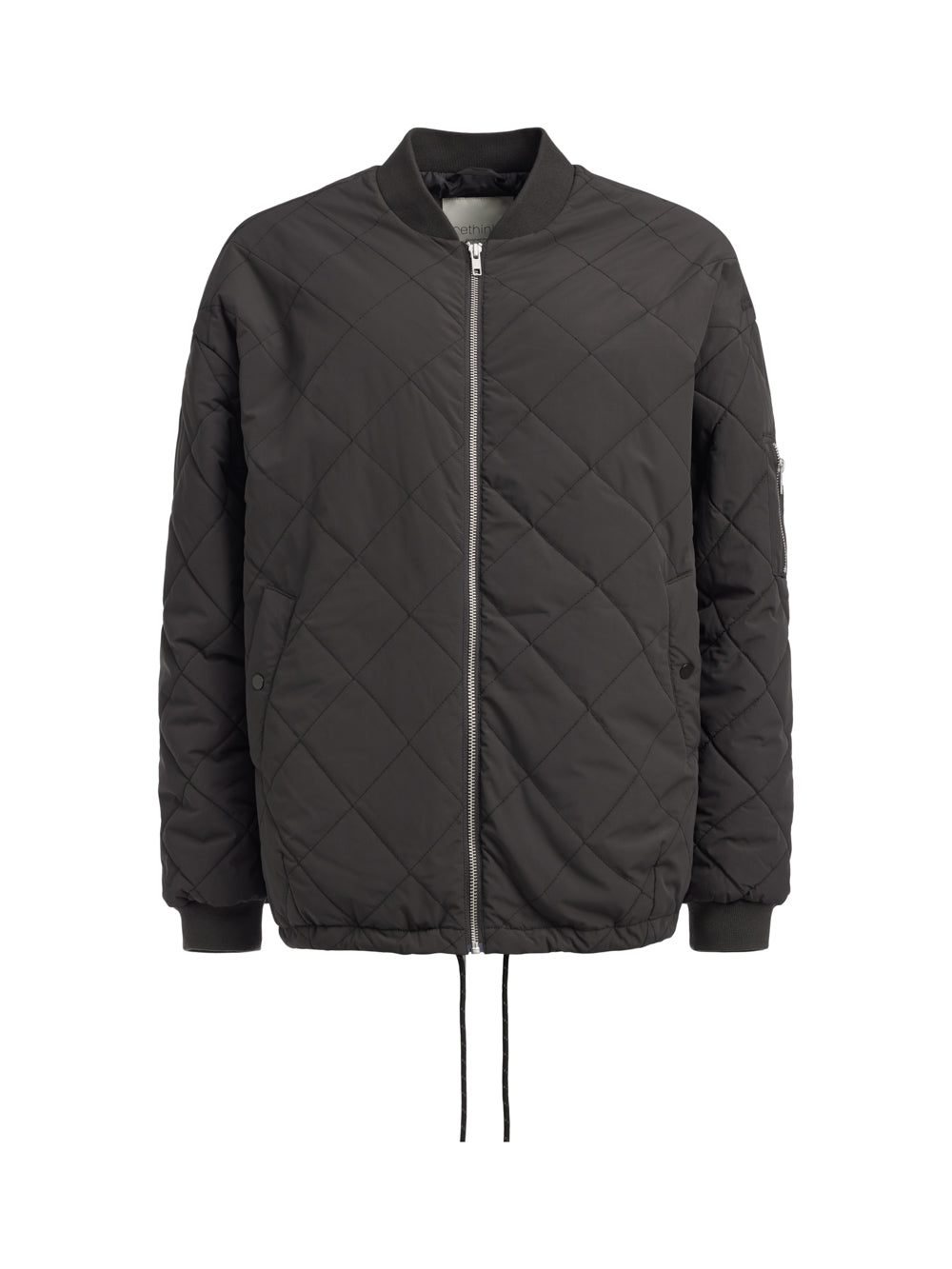 Quilted Bomber Jacket Latté - almost black