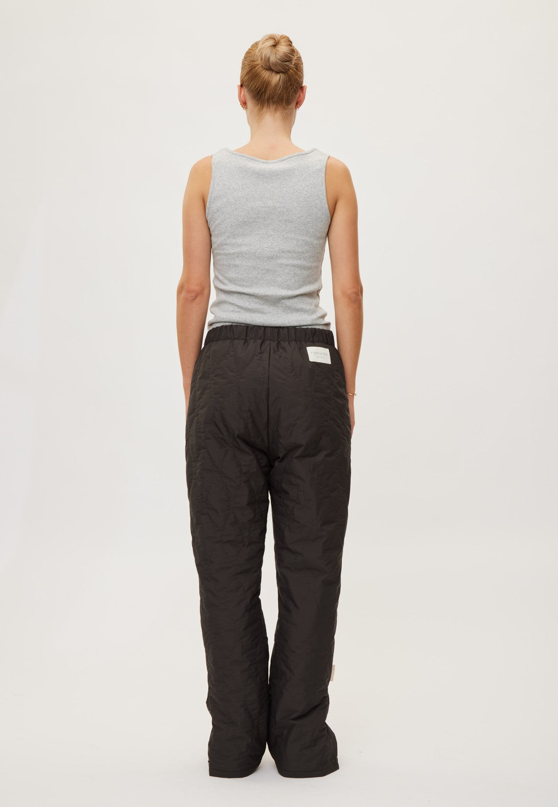 Rethinkit Quilted Trousers Field Trousers 0022 almost black