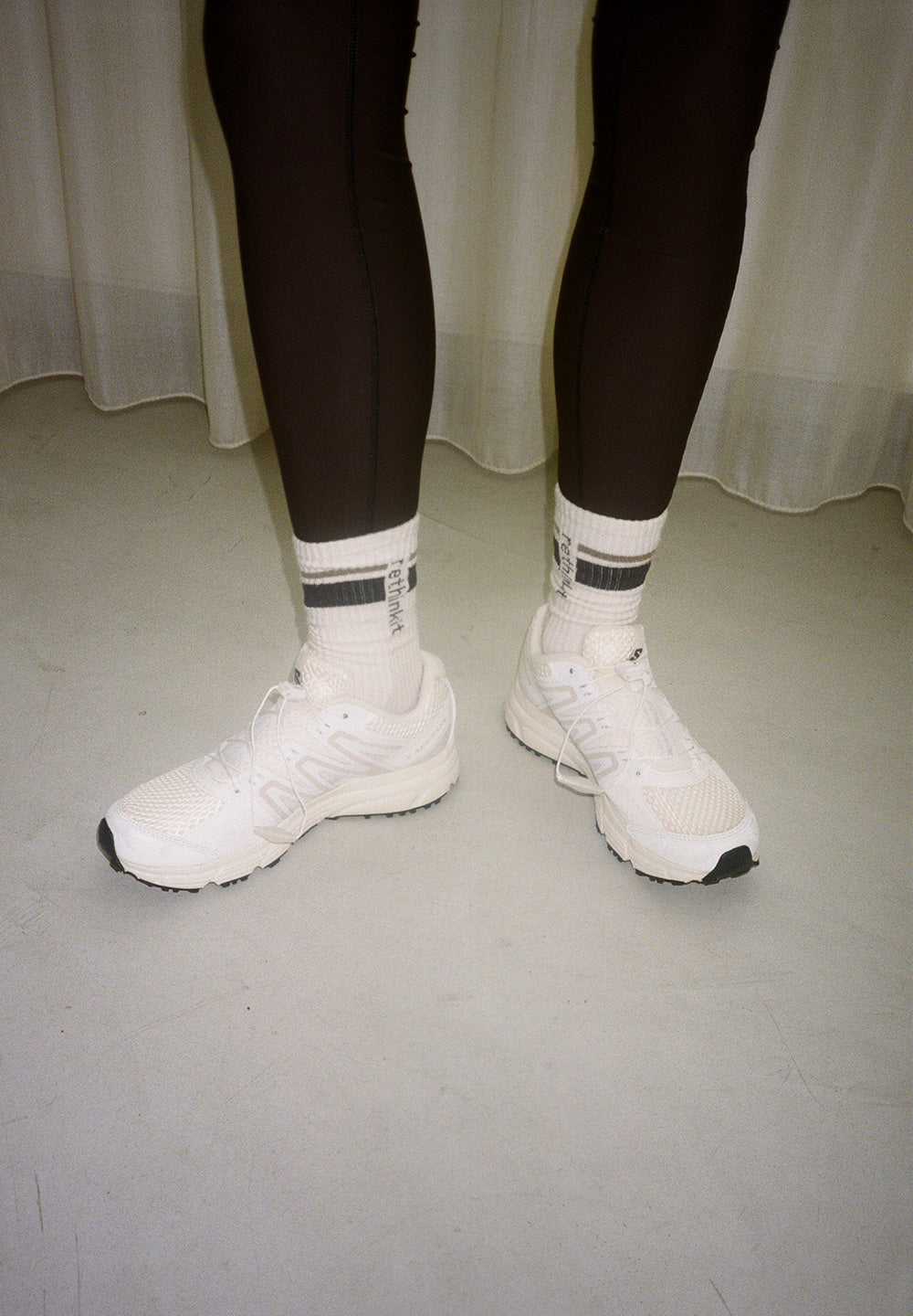 Rethinkit Striped Crew Sock 2pack ink mocha