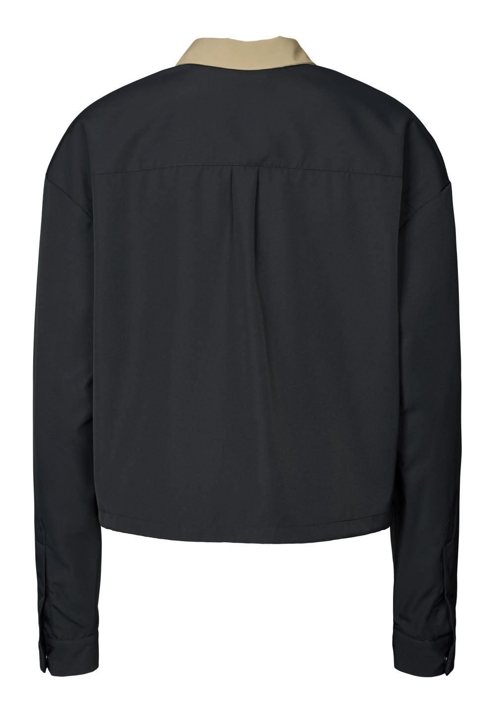 Rethinkit Shirt Cropped Zip Billow Shirt 0021 black