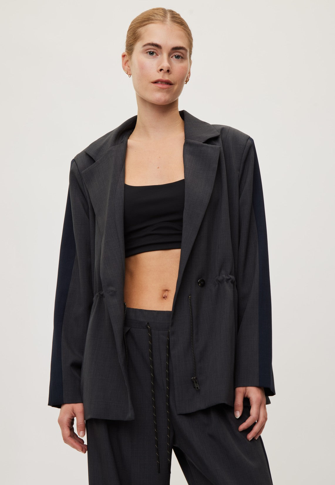 Rethinkit The Sporty Suit Blazer Jacket 0107 dark melange grey
