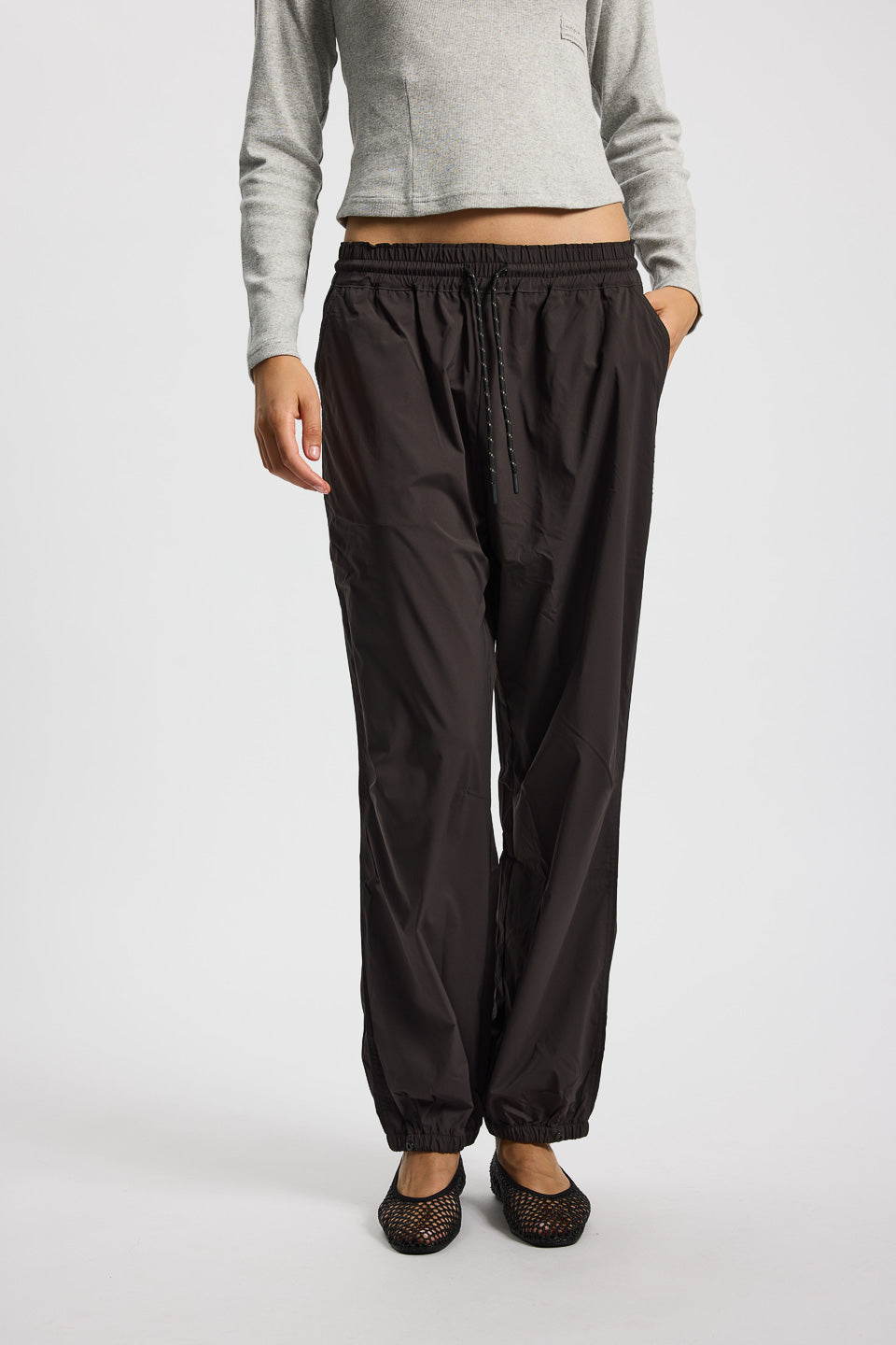 Rethinkit Track Loose Pants Palma Trousers 0022 almost black