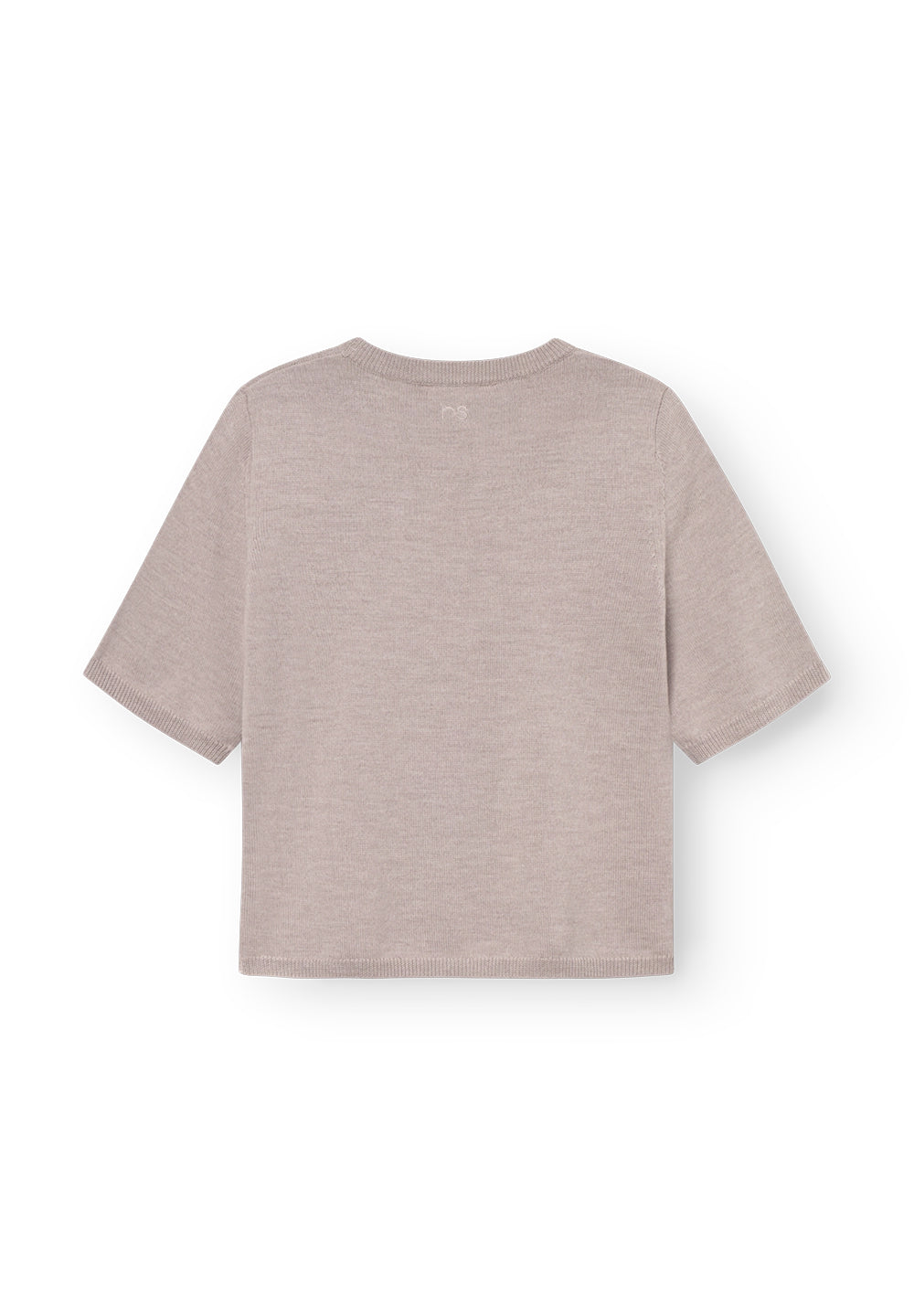 Rethinkit Wool Short Sleeve Keep Me Knitted Tops 3238 warm sand melange