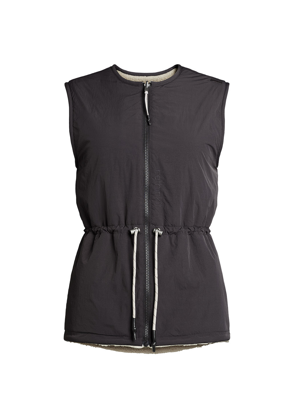 Rethinkit Reversible Fuzzy Gilet Laksa Jackets 3356 sandshell