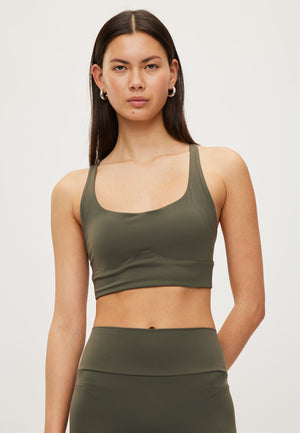 Rethinkit Butter Soft Sports Bra Seinna sports bra 9519 charcoal olive