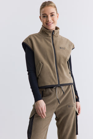 Rethinkit Gilet Polar Fleece Campfire Vest 3331 fallen rock