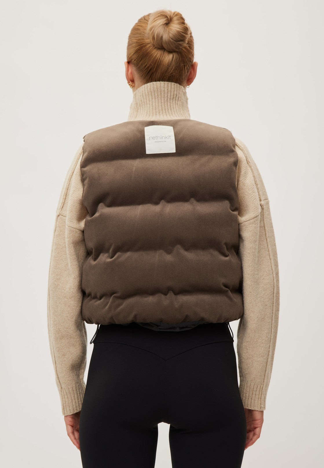 Rethinkit Gilet Revsersible Cocoon Vest 9521 grey thunder