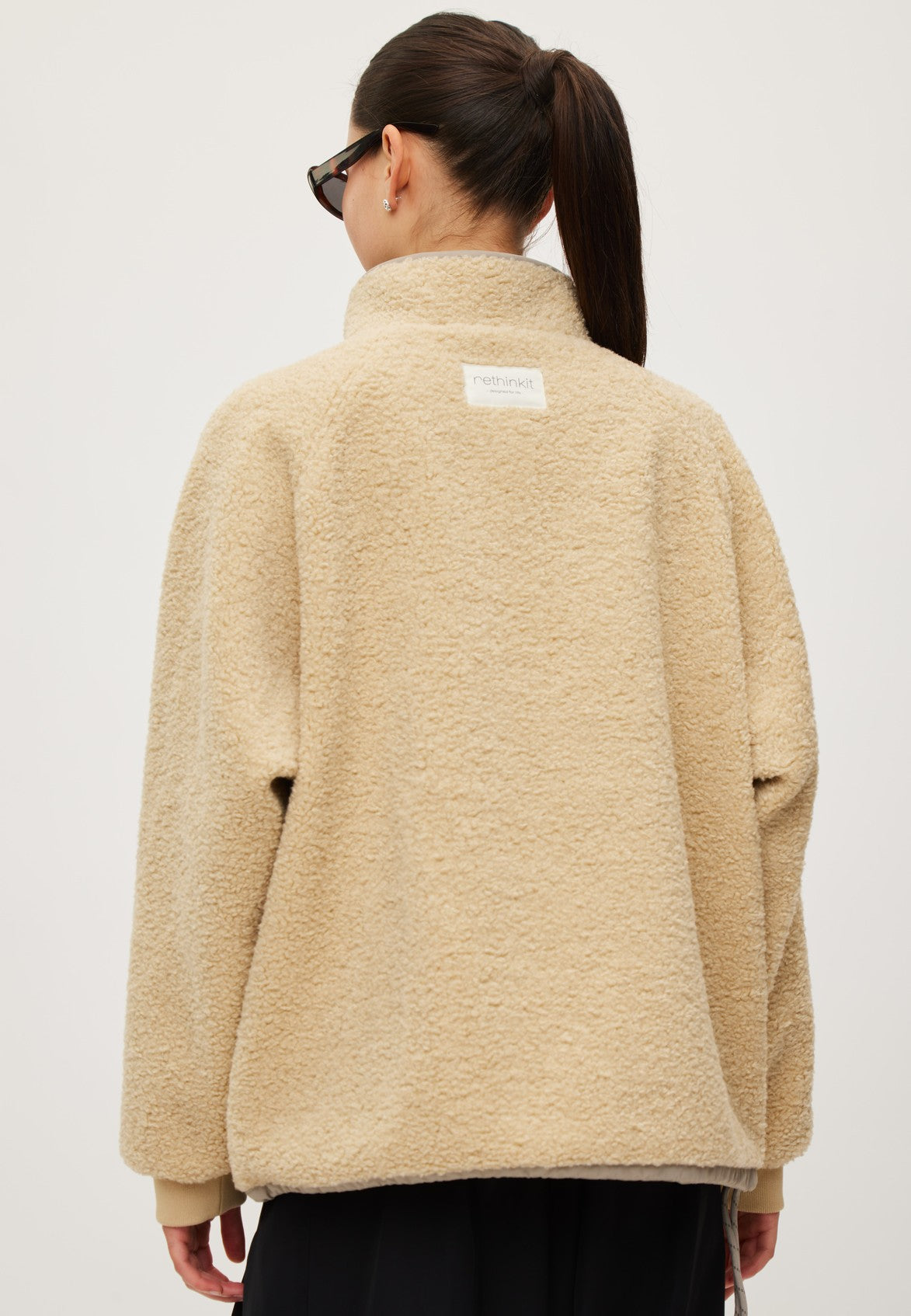 Rethinkit Half Zip Mount Pile Sweatshirt 3356 sandshell