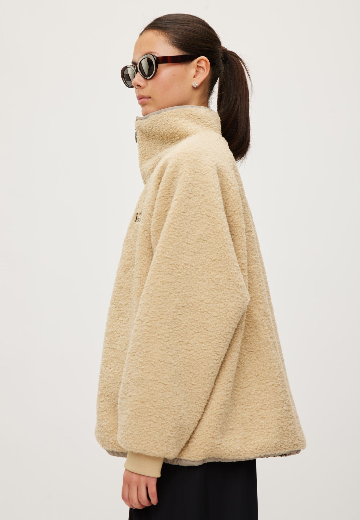 Rethinkit Half Zip Mount Pile Sweatshirt 3356 sandshell