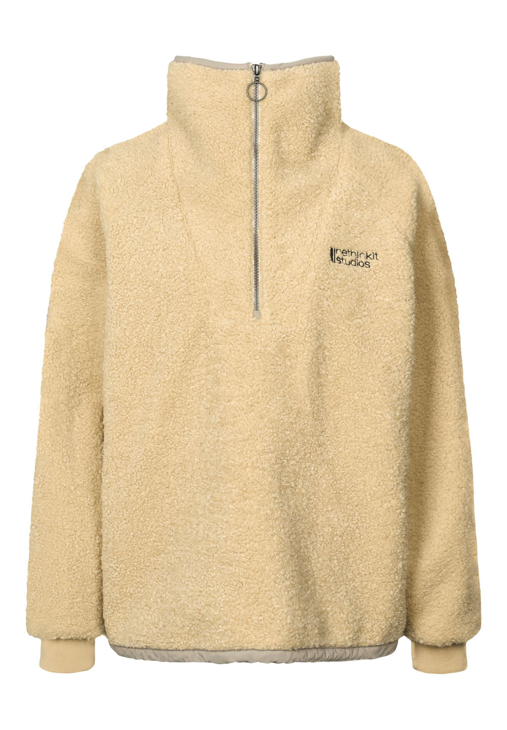 Rethinkit Half Zip Mount Pile Sweatshirt 3356 sandshell
