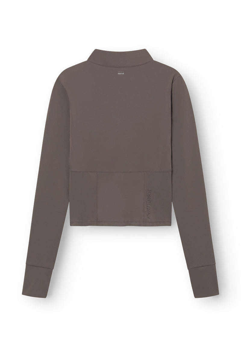 Rethinkit Half zip Top 3053 dark brown