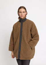 Rethinkit Long Fuzzy coat Larvik Jackets 3203 khaki 