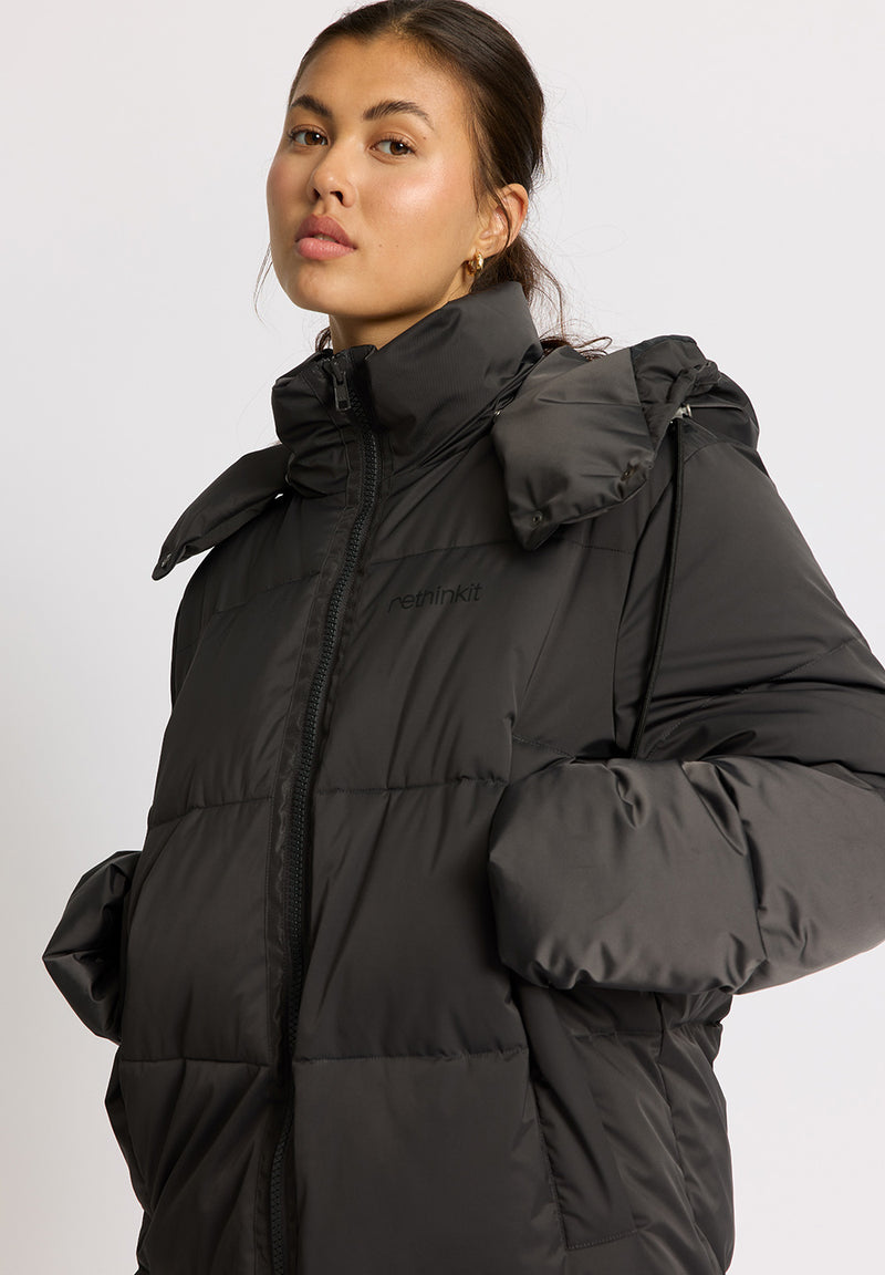 Rethinkit Puffer Coat SHELTER Jackets 0022 almost black