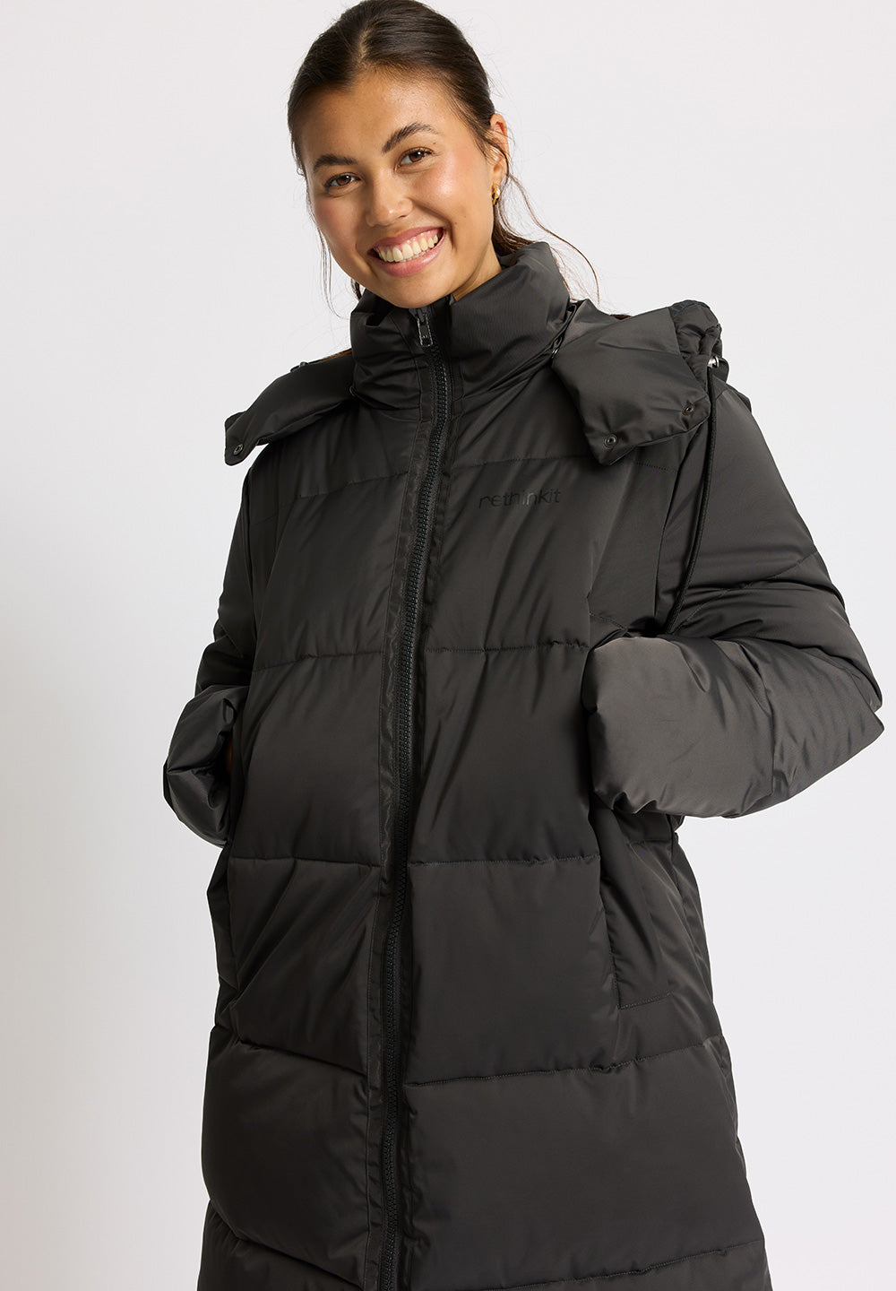 Puffer Coat SHELTER - almost black – Rethinkit Studios