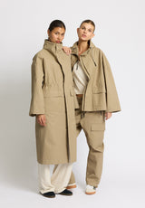 Rethinkit Puffer RE-down Uni Jacket SHELTER coat 3226 beige taupe