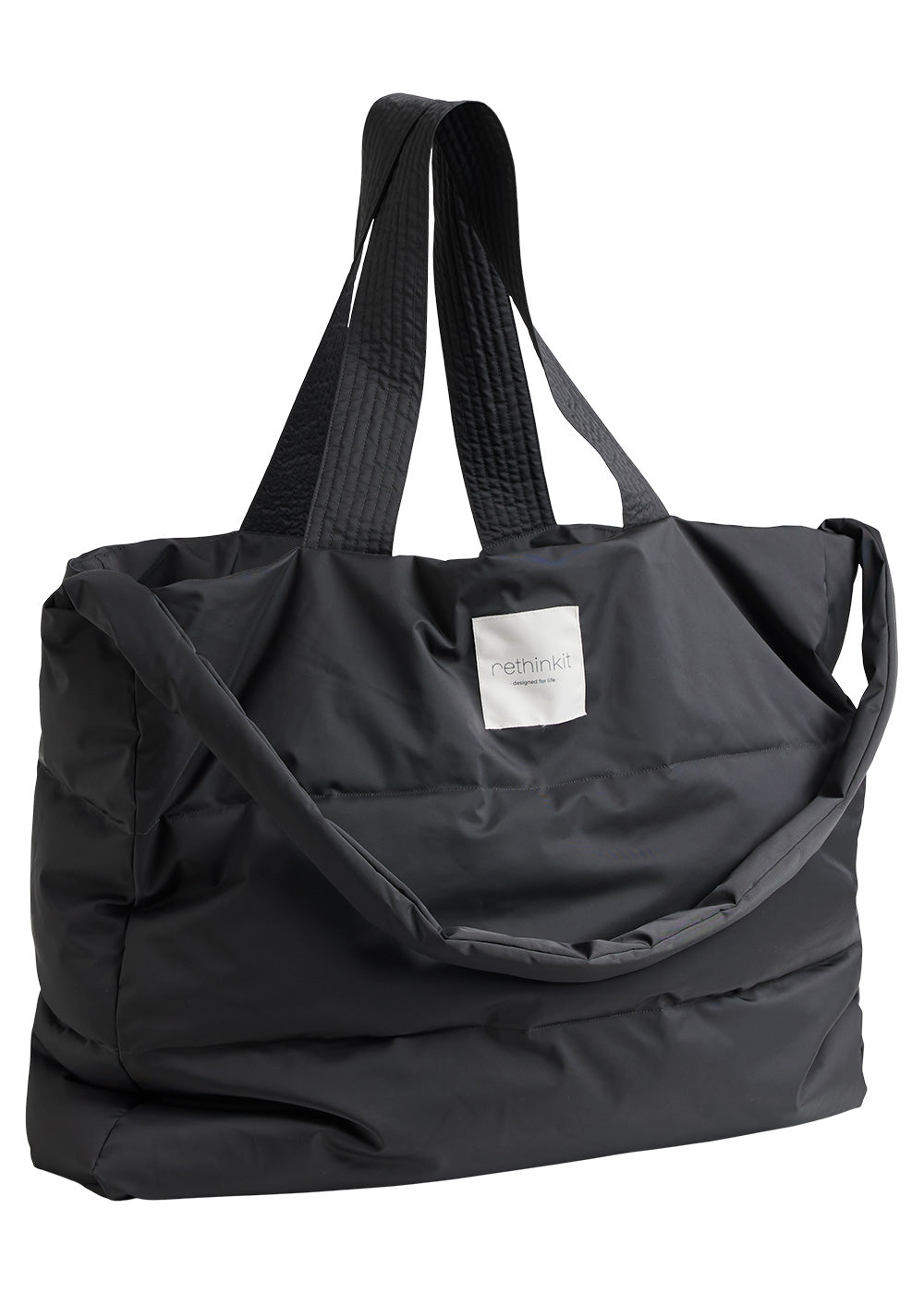 Puffer Shopper Bag - almost black – Rethinkit Studios