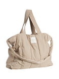 Puffer Shopper Bag - beige