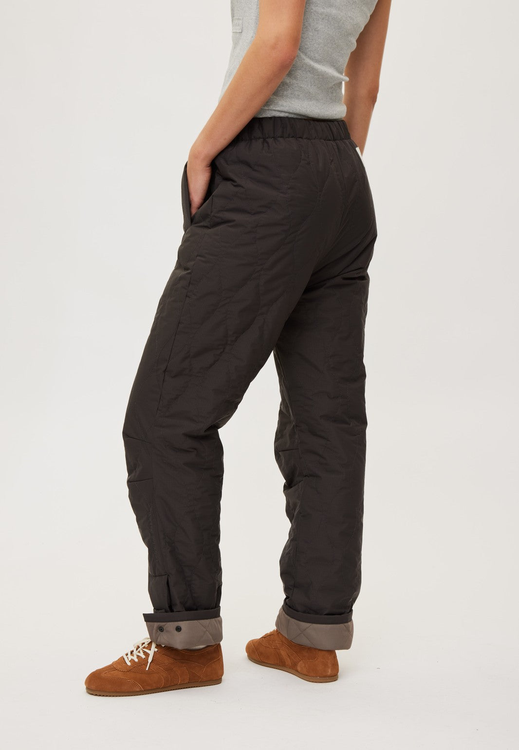 Rethinkit Quilted Trousers Field Trousers 0022 almost black