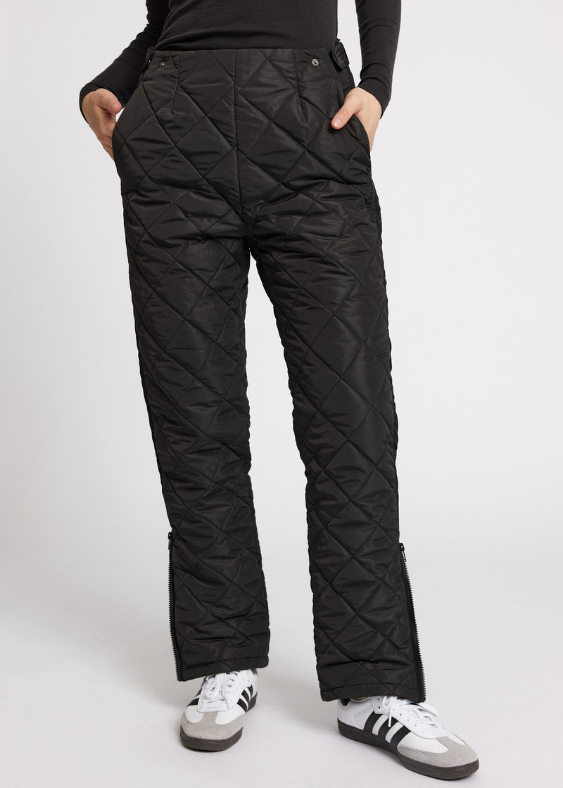 Quilted trousers COUNTRY - almost black – Rethinkit Studios