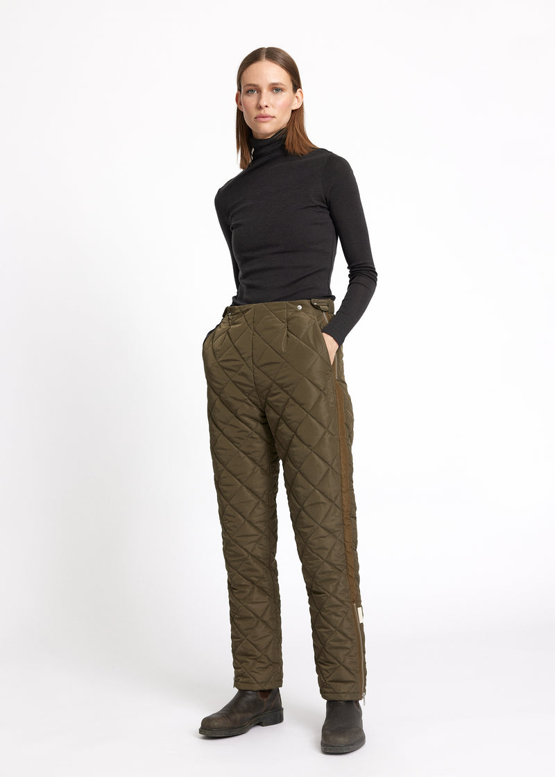 Quilted trousers COUNTRY - green turtle – Rethinkit Studios