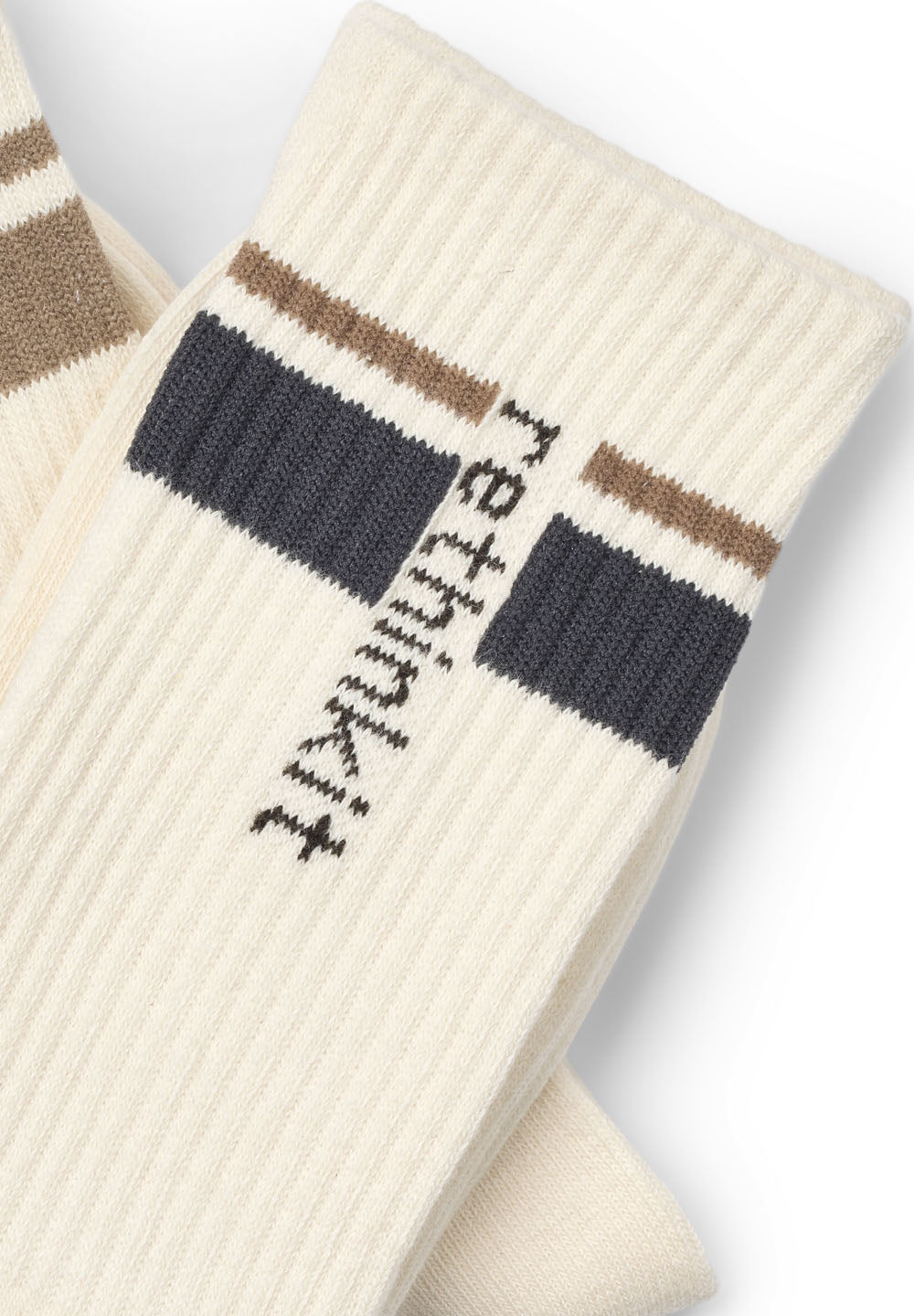 Rethinkit Striped Crew Sock 2pack - ink mocha