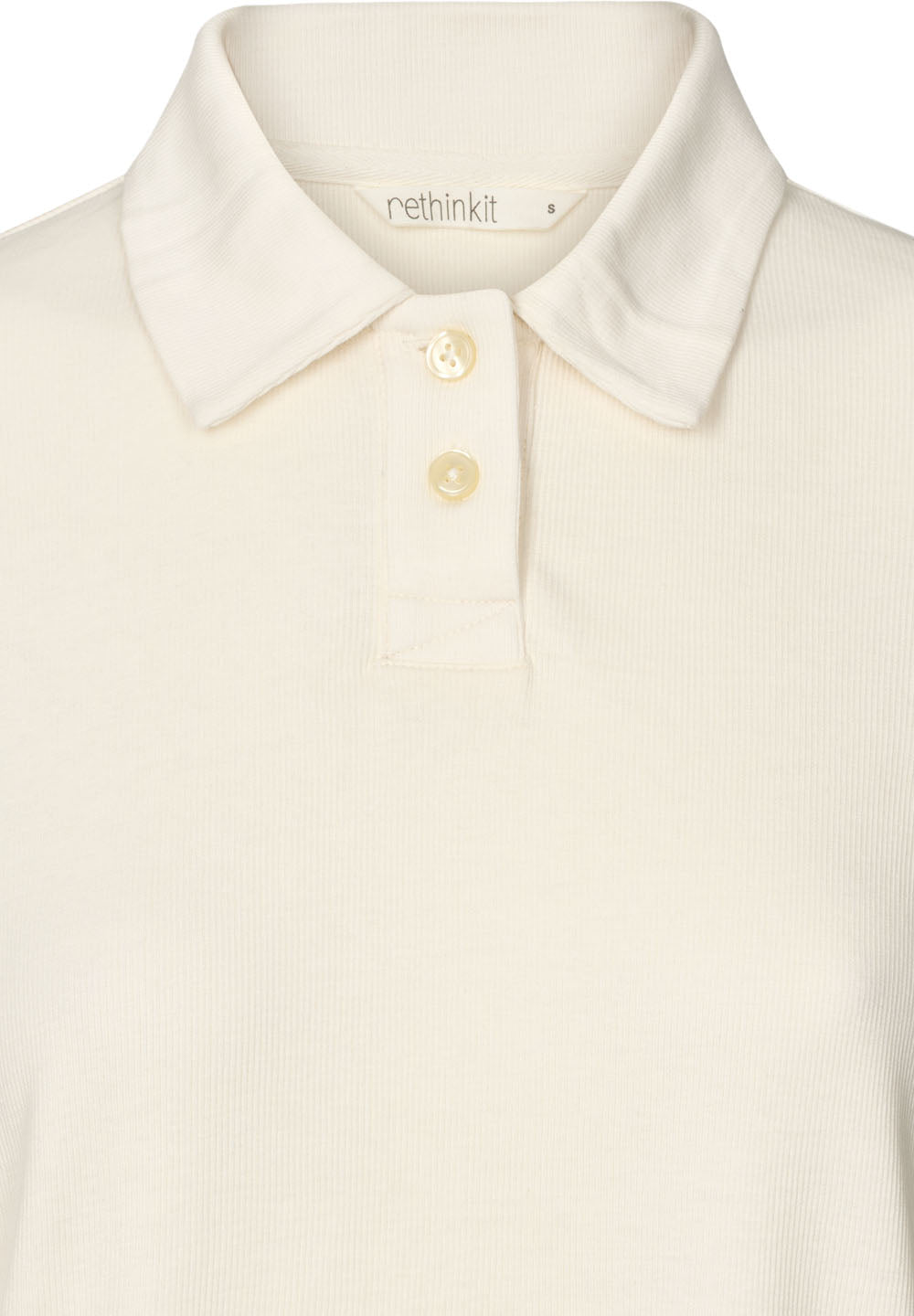 Rethinkit Rib Polo LS Elevate T-Shirt 3182 ivory