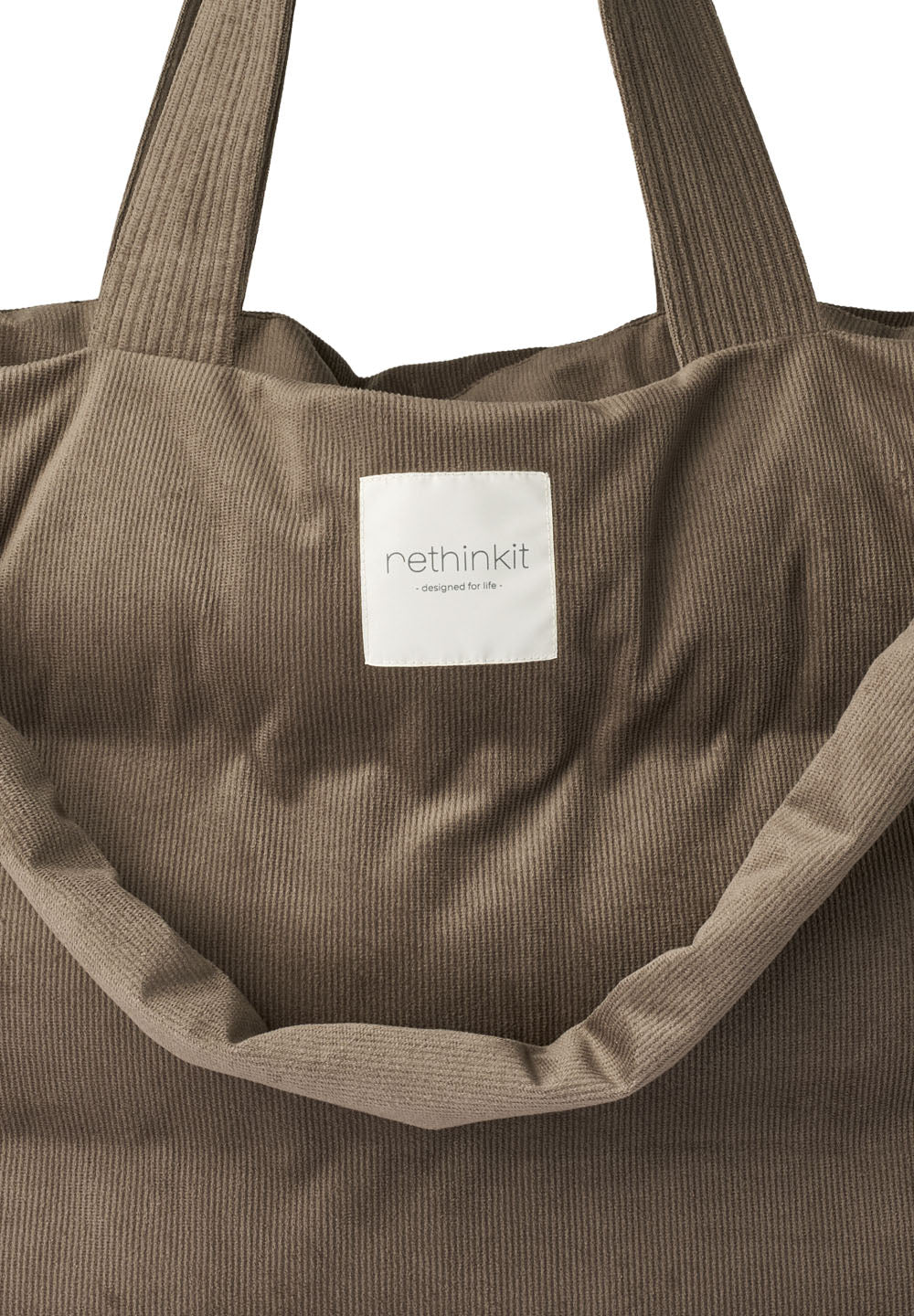 Rethinkit Shopper Tote Bag Cord Accessory 3086 dark rock