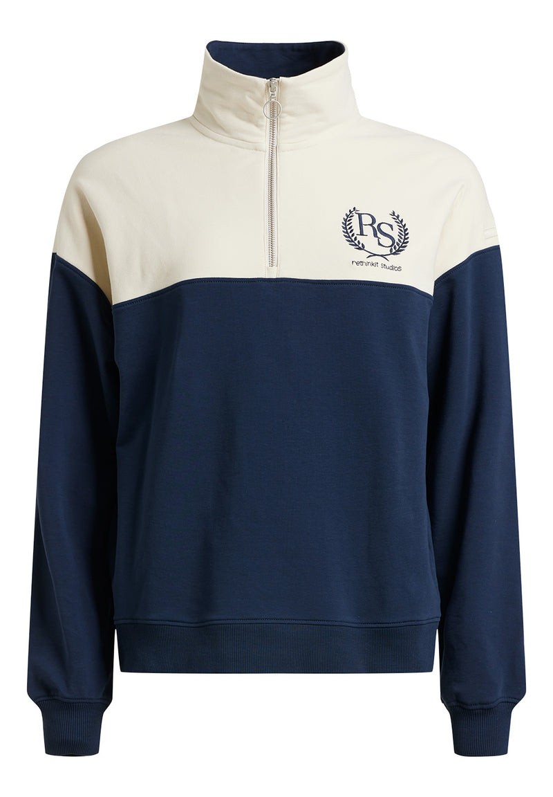 Rethinkit Sweat Imola Half Zip Sweatshirts 1432 navy 