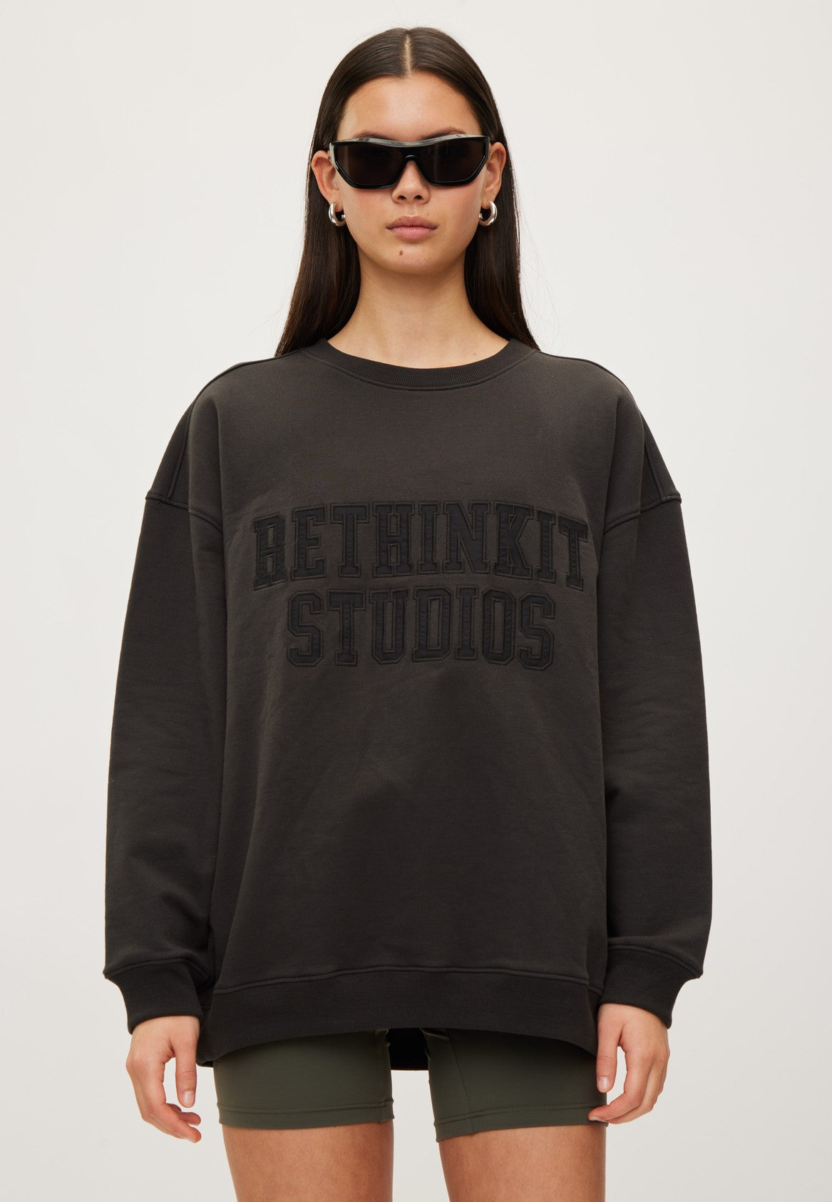 Rethinkit Sweat Shirt Logo Sweatshirt 0022 almost black