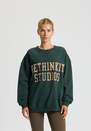 Rethinkit Sweat Shirt Logo Sweatshirts 4126 deep green