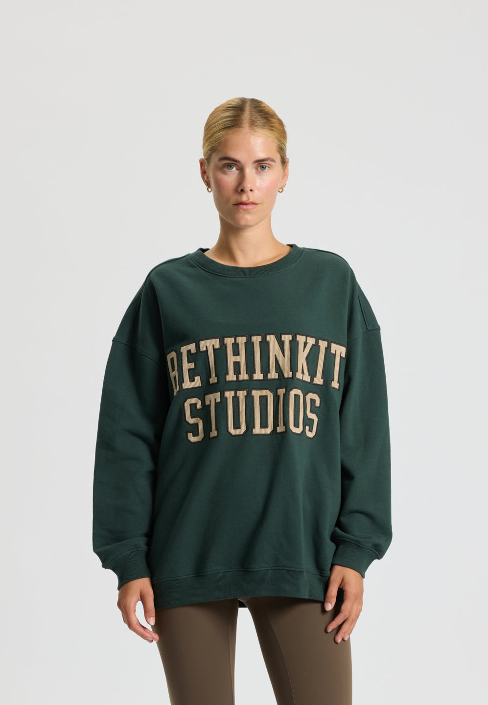 Rethinkit Sweat Shirt Logo Sweatshirts 4126 deep green