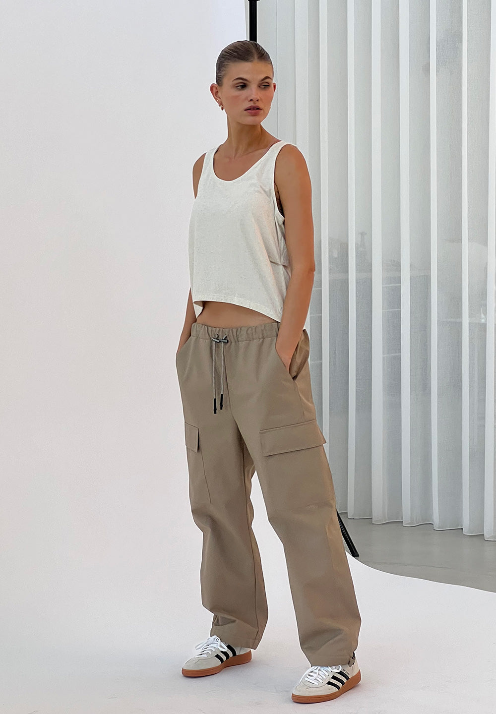Tech Trousers Cloud - beige taupe – Rethinkit Studios