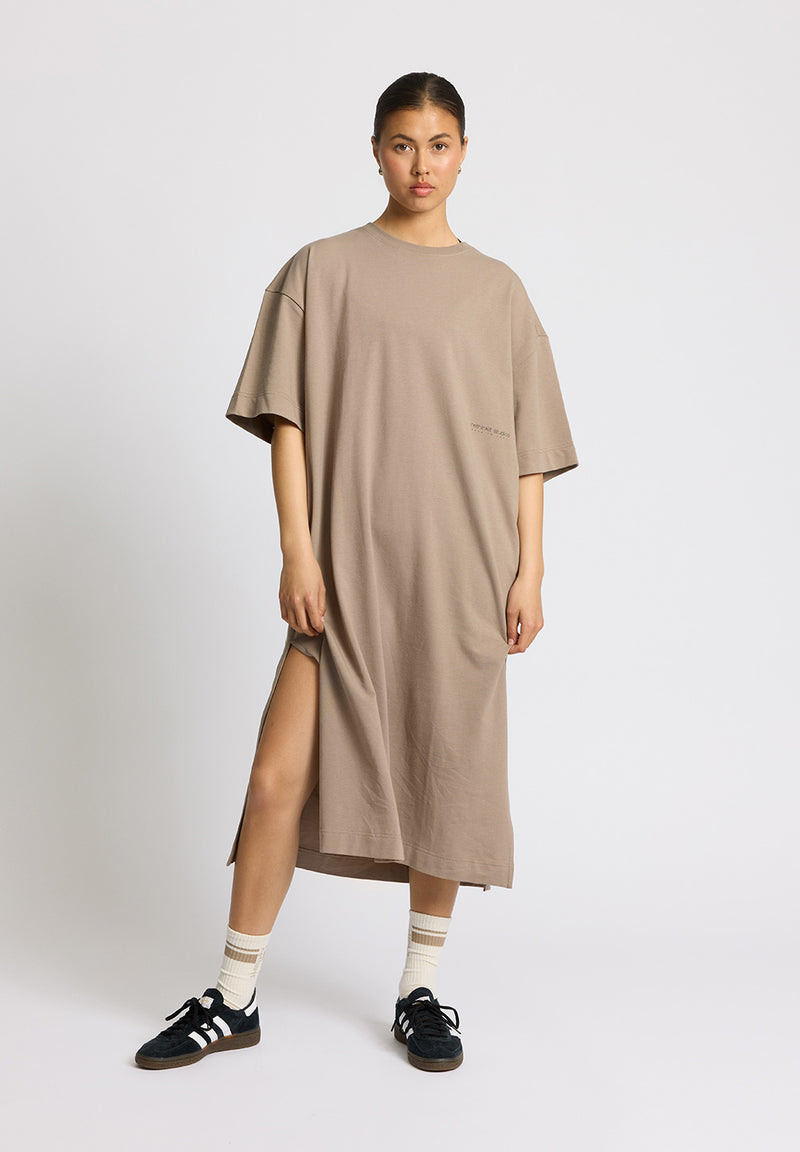 Rethinkit Light Sweat Tee dress dress 0075 warm grey