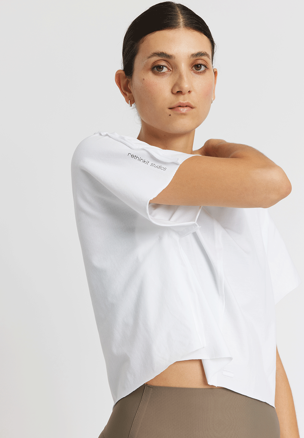 Rethinkit Tee Short Raw Edges Caen Tee 0364 white