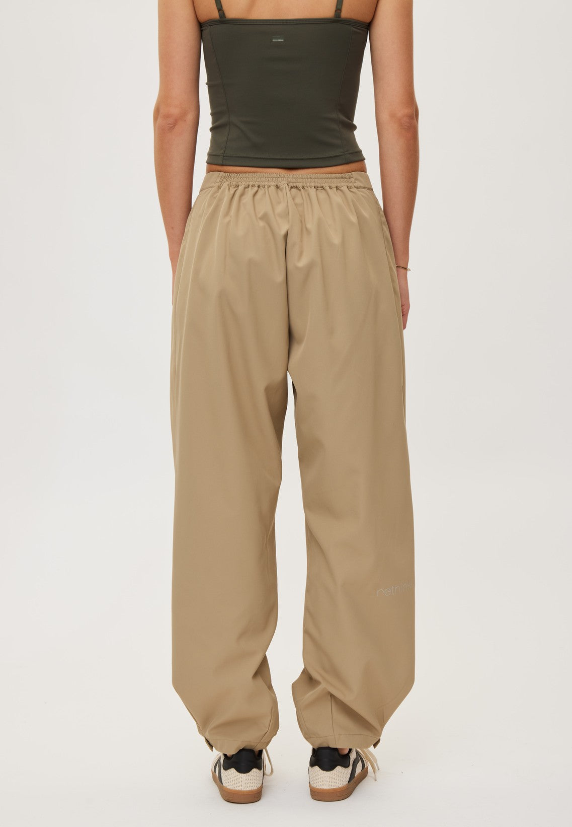 Rethinkit Track Pants Barrel Billow Trousers 3226 beige taupe