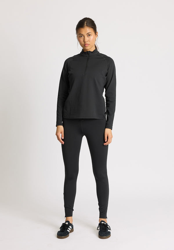 Rethinkit Warm Half Zip Tee Verbier Shirts and Blouses 0021 black