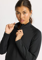 Rethinkit Warm Half Zip Tee Verbier Shirts and Blouses 0021 black