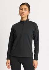 Rethinkit Warm Half Zip Tee Verbier Shirts and Blouses 0021 black