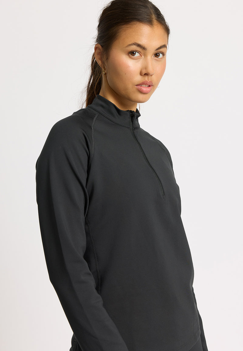 Rethinkit Warm Half Zip Tee Verbier Shirts and Blouses 0021 black