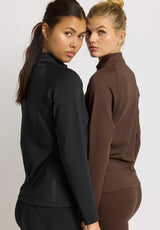 Rethinkit Warm Half Zip Tee Verbier Shirts and Blouses 3031 hot fudge