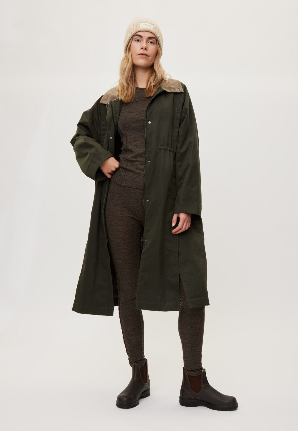 Rethinkit Waxed Coat Cloudy coat 9518 dark soil