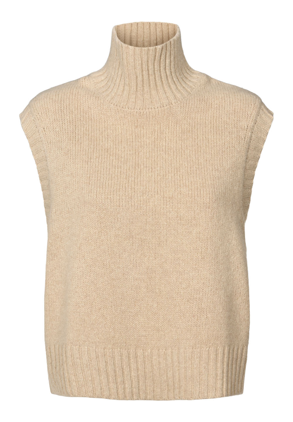 Rethinkit Wool Knit Vest Chamonix Vest 9529 fossil melange