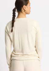 Rethinkit Wide Rib Long Tee MERCI Tee 3227 soft beige melange