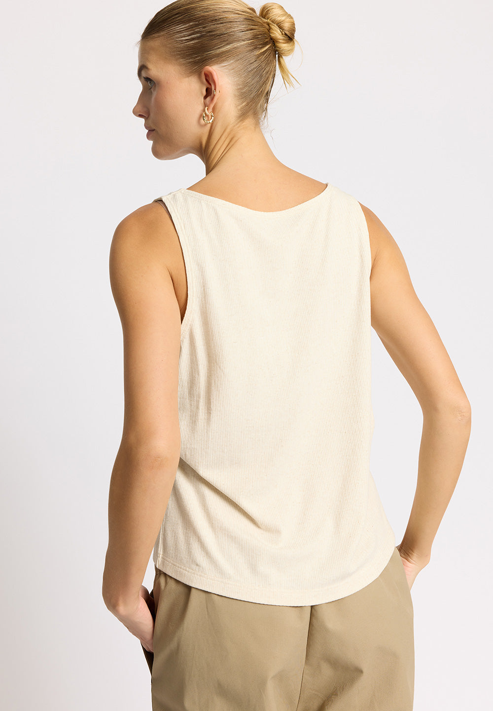 Rethinkit Wide Rib Reversible Top MERCI Top 3227 soft beige melange