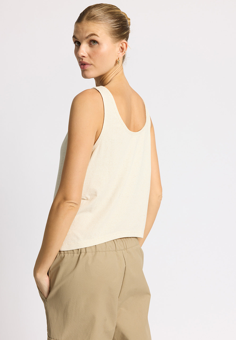 Rethinkit Wide Rib Reversible Top MERCI Top 3227 soft beige melange