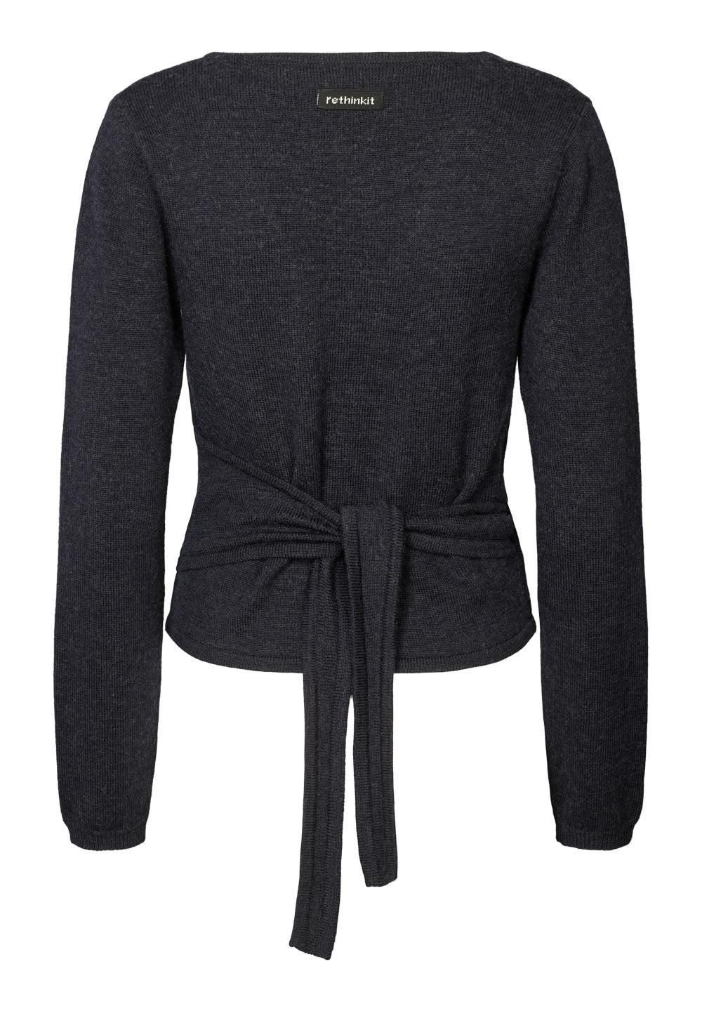 Rethinkit Wool Wrap Cardigan Keep Me Cardigan 9533 dark navy melange