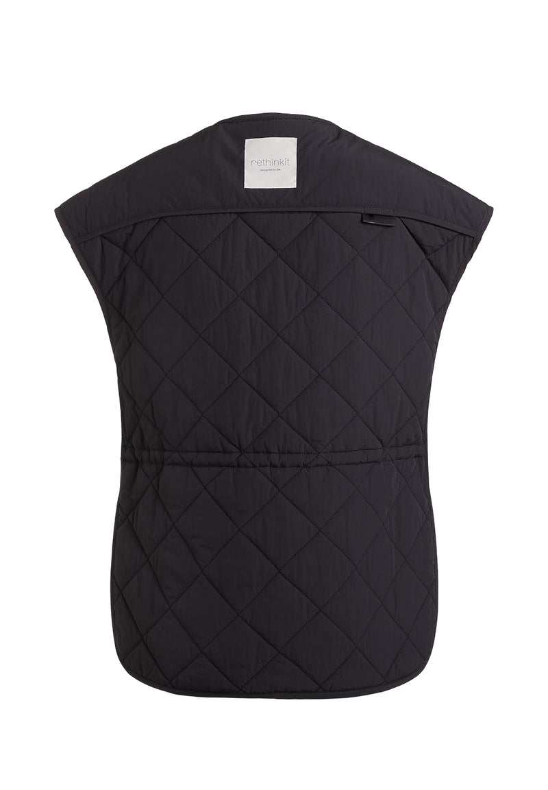 Rethinkit Quilted Gilet Le Mans Thermo 0022 almost black